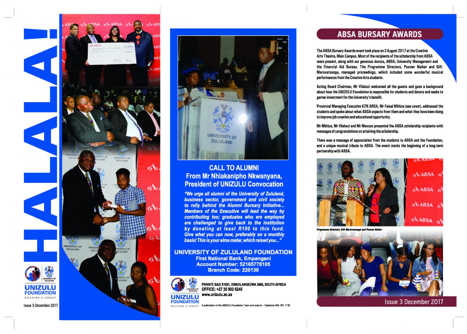 Unizulu Foundation - Halala Newsletter 2018_Page_1