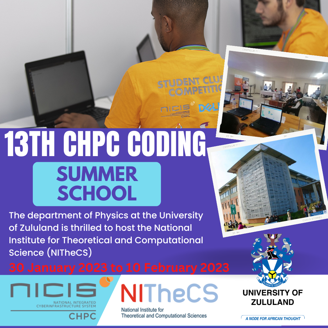 CHPC Coding Summer School University Of Zululand 